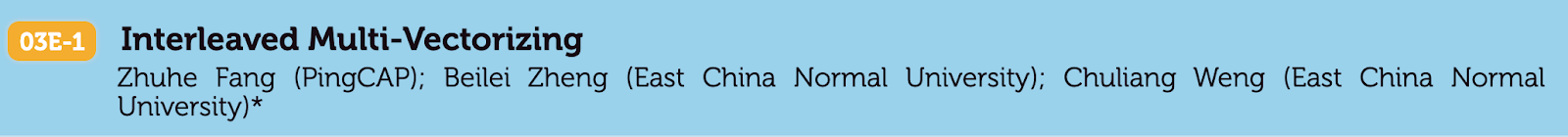 Interleaved Multi-Vectorizing