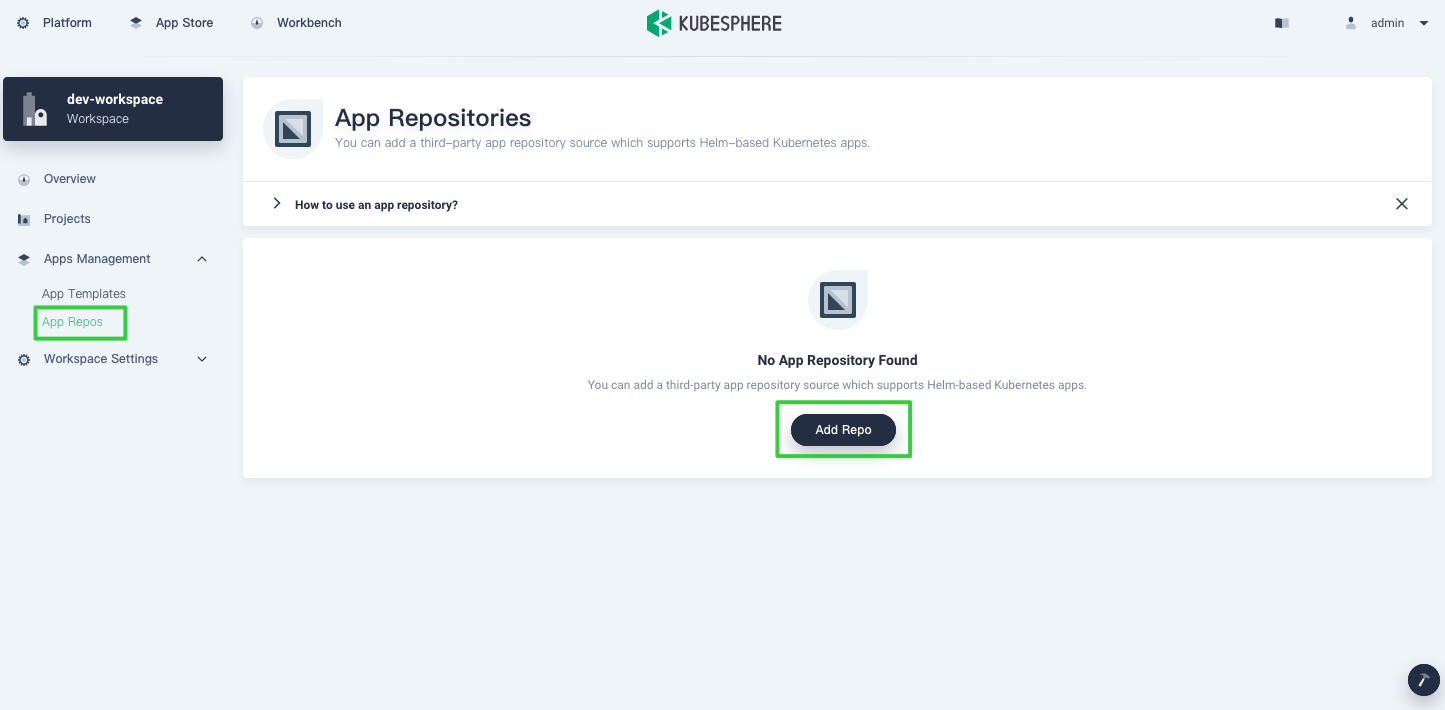 Add app repos