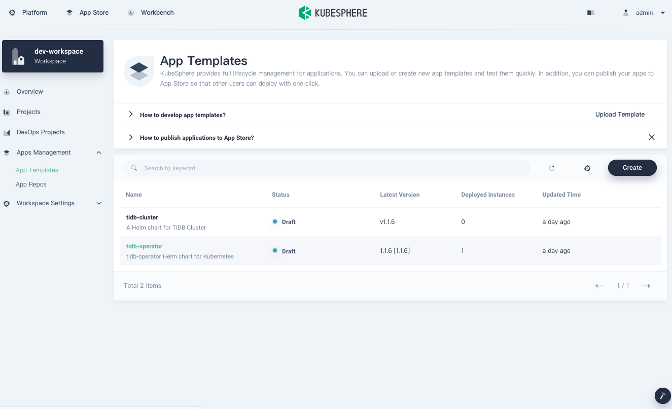 Select App Templates