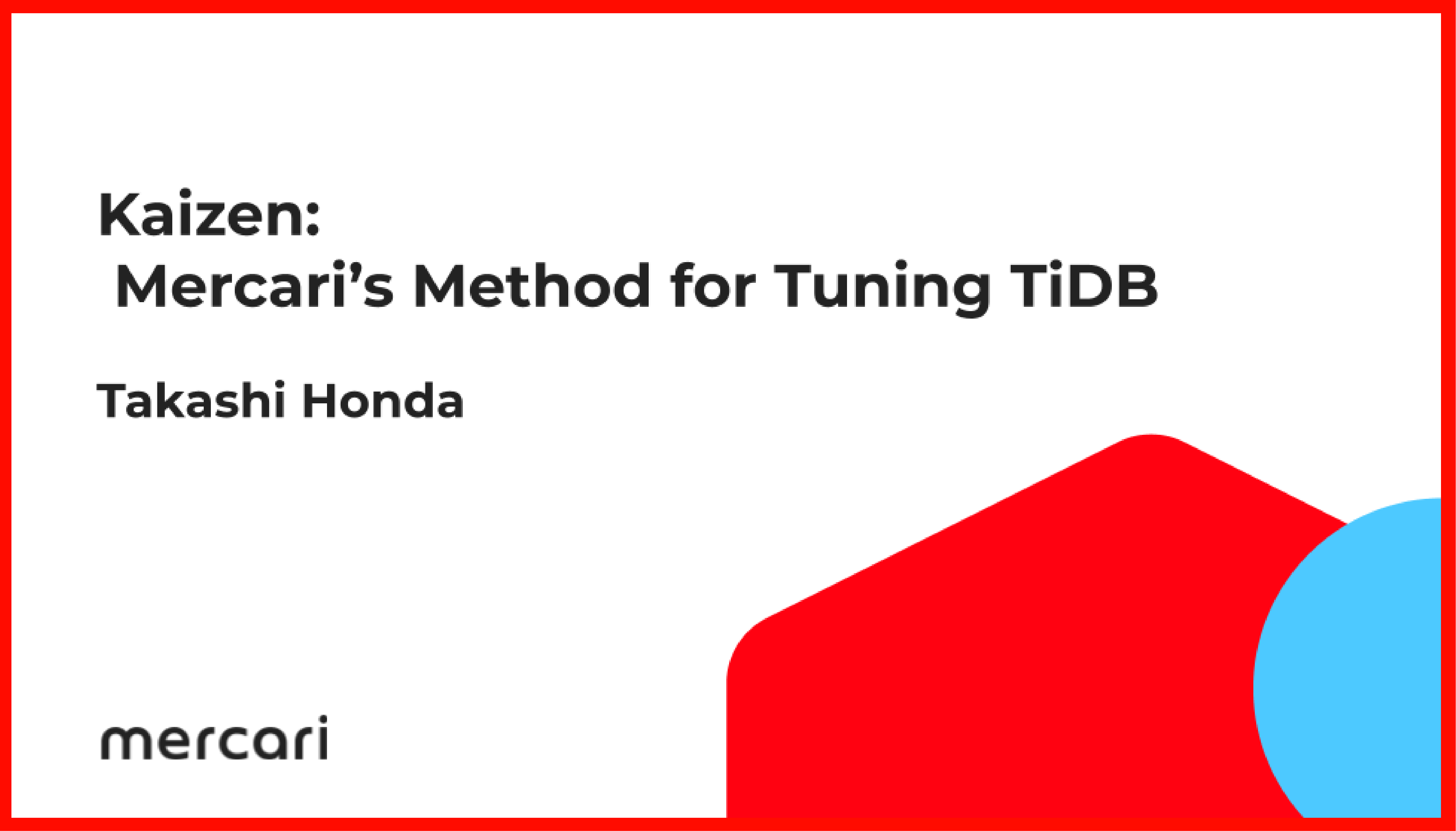 HTAP Summit 2024 - Mercari - title